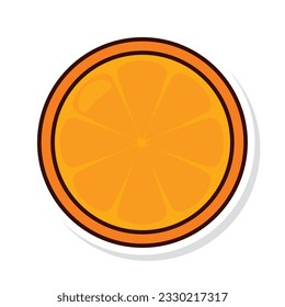 Icono de pegatina naranja aislado Vector
