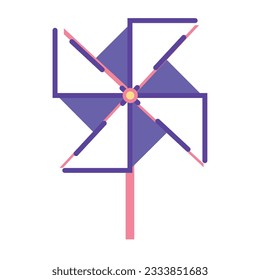Isolated colored origami paper wind mill icon Vector