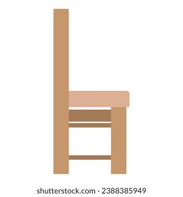 Isolated colored outdoor wooden chair icon Vector