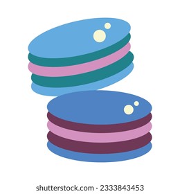 Isolated colored pair of birthday cookies icon Vector