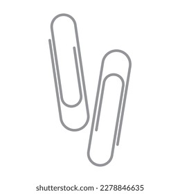 Einzeln gefarbene Paar Clips Bürovorrat-Symbol Vektorsymbol