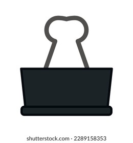 Isolated colored paper clip office supply icon Vector