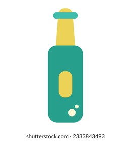 Isolated colored party beer bottle icon Vector