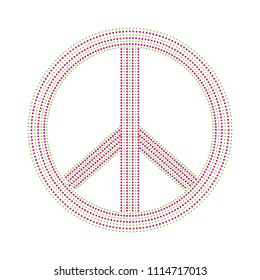 Isolated colored peace symbol
