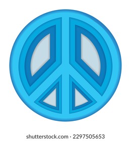 Isolated colored peace symbol with layers Vector