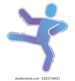 Isolated colored person doing karate do icon Vector illustration