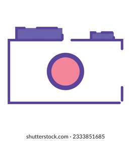 Isolierte farbige Fotokamerasymbol Vektor