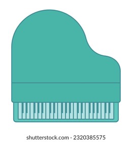 Isolated colored piano musical instrument icon Vector illustration