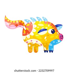 Isolated colored pig alebrije icon Vector