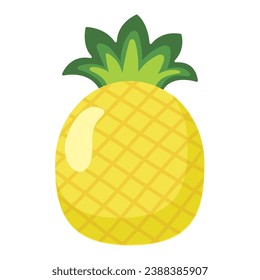 Isolated colored pineapple sketch icon Vector