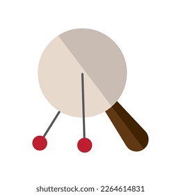 Isolated colored ping pong racket oty icon Vector