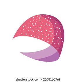 Isolated colored pink marshmallow candy icon Vector