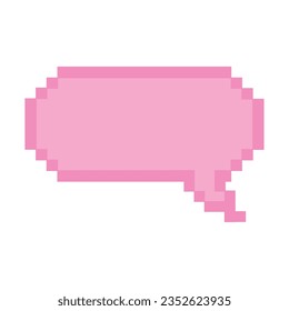 Isolated colored pixelated comic speech bubble chat Vector