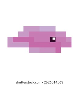 Isolated colored pixelated fish icon Vector illustration