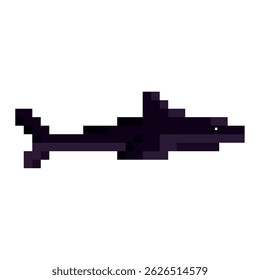 Isolated colored pixelated fish icon Vector illustration