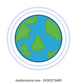 Isolierte farbige Planeten Erde Ikone Vektor-Illustration
