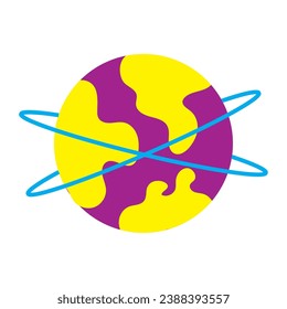Icono de planeta aislado de color Vector