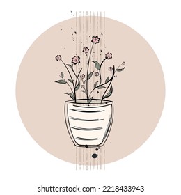 Isolated colored plant sketch icon Vector illustration