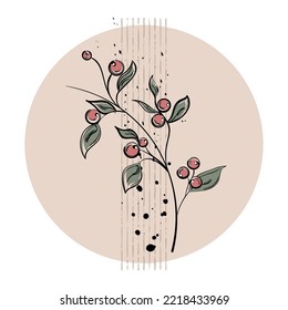 Isolated colored plant sketch icon Vector illustration