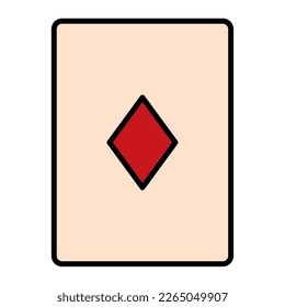 Isolated colored poker card icon Vector