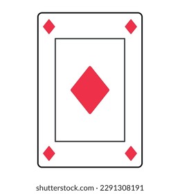 Isolated colored poker card icon Vector