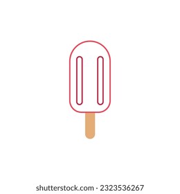 Isolated colored popsicle outline icon Vector