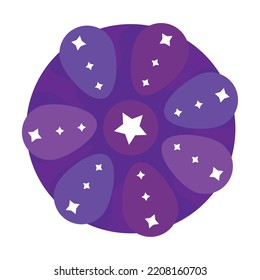 Einziger violetter Bonbons-Symbol, Vektorgrafik