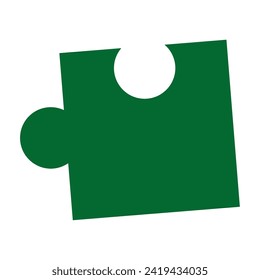 Piezas de rompecabezas de color aislado Game Vector ilustración