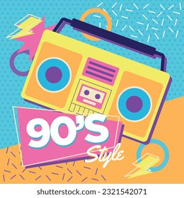 Isolated colored radio Nostalgic retro background Vector illustration