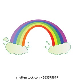 Isolated colored rainbow on a white background, Vector illustration
