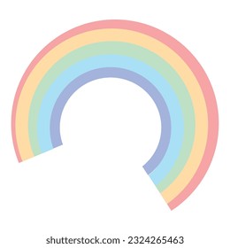 Icono de dibujo arcoíris aislado Icono de ilustración Vector
