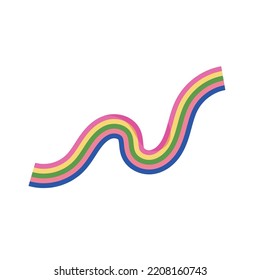 Icono de caramelo de gusano arcoíris aislado Vector