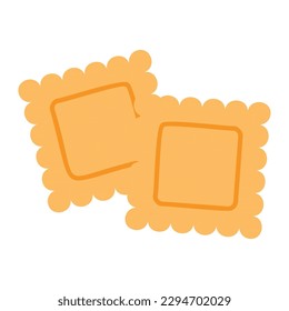 Isolated colored ravioli fast food icon Vector