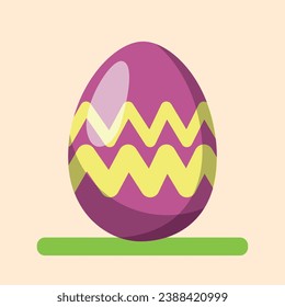 Isolated colored realistic easter egg icon Vector illustration