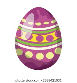 Isolated colored realistic easter egg icon Vector illustration