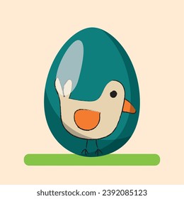 Isolated colored realistic easter egg icon Vector illustration