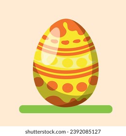 Isolated colored realistic easter egg icon Vector illustration