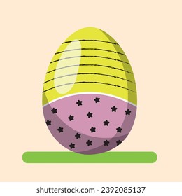 Isolated colored realistic easter egg icon Vector illustration