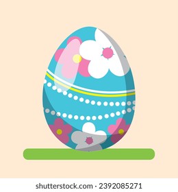 Isolated colored realistic easter egg icon Vector illustration