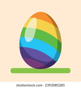 Isolated colored realistic easter egg icon Vector illustration