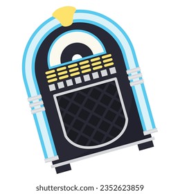 Isolated colored retro jukebox icon Vector