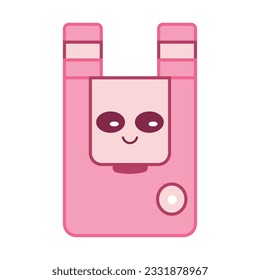Isolated colored robot toy character icon Vector