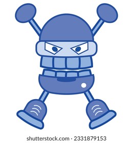 Isolierte farbige Roboterspielzeugsymbol - Vektorsymbol