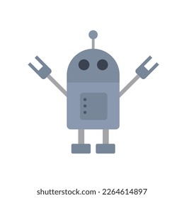 Isolated colored robot toy icon Vector