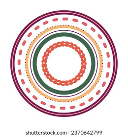 Ilustración del vector de arco iris de otoño dibujado a mano de color aislado