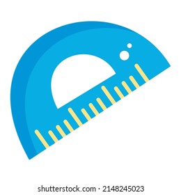 Isolated colored ruler icon flat design Vector