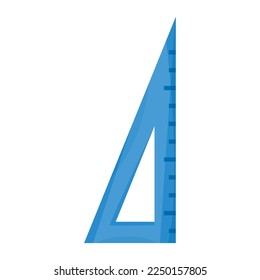 Einzeln gefärbtes Lineal-Symbol Flaches Design, Vektorgrafik