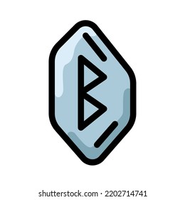 Isolated colored runestone videogame icon Flat design Vector