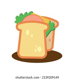 Isolated colored sandwich icon flat design Vector