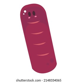 Isolated colored sausage icon Cute design Vector